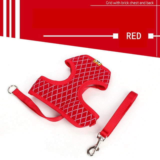 Rhinestone Mesh Cat  Leash Set