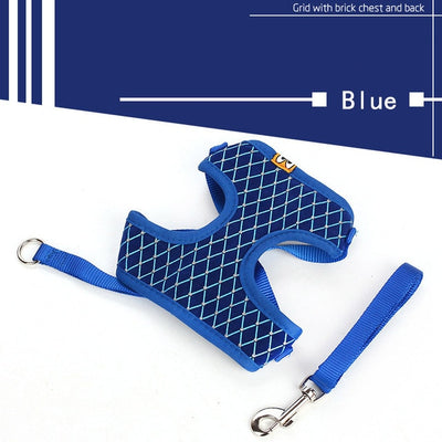 Rhinestone Mesh Cat  Leash Set