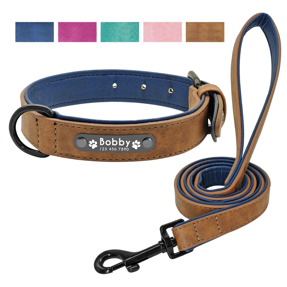 Collars 2 Layer Leather Dog Leash