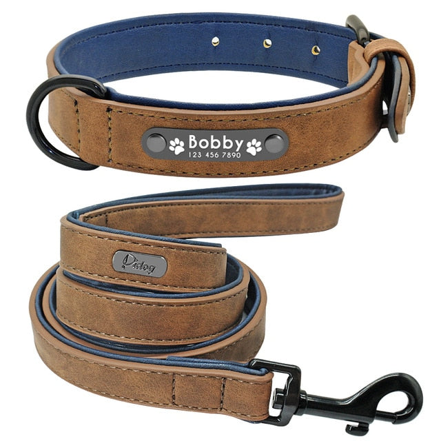 Collars 2 Layer Leather Dog Leash