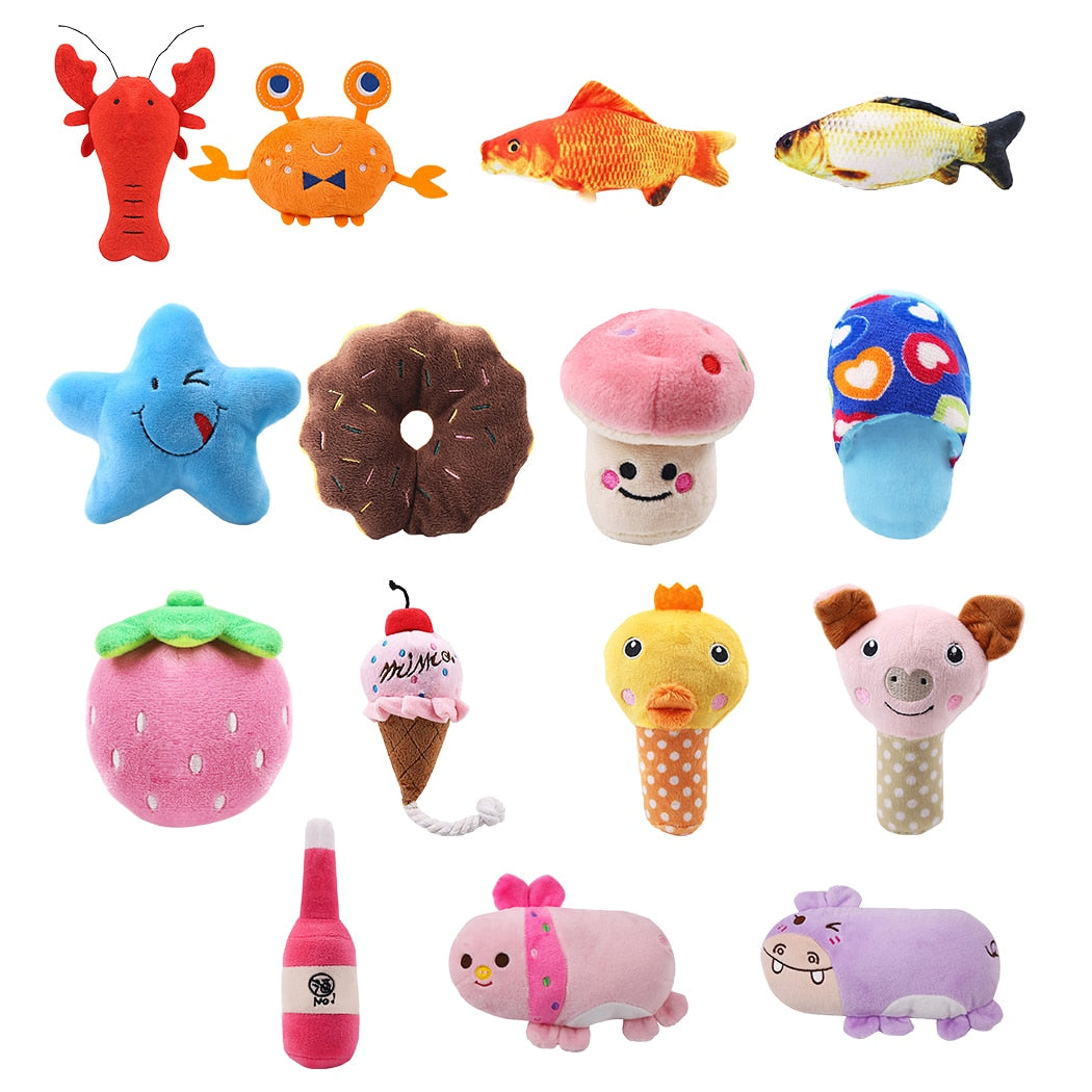1pc Plush Squeaky Bone Dog Toy