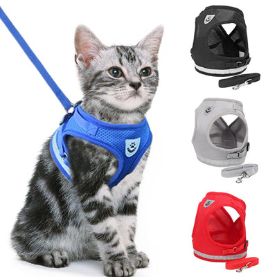 Cat  Adjustable Vest Walking Leash