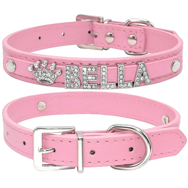 Personalized Rhinestone Cat Collar