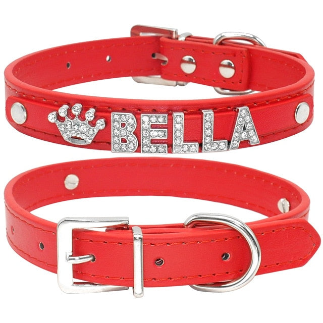 Personalized Rhinestone Cat Collar