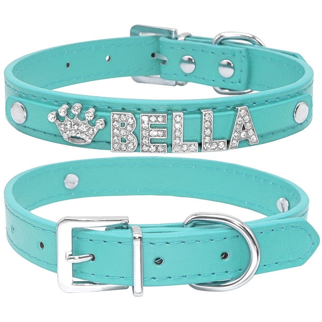 Personalized Rhinestone Cat Collar