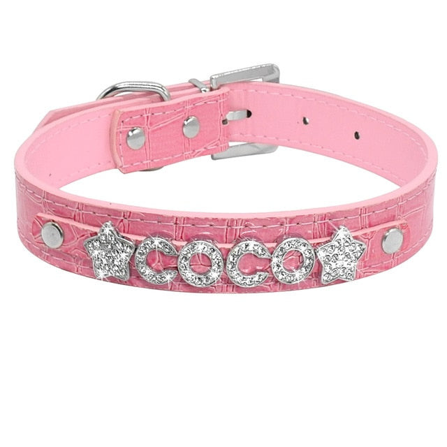 Personalized Rhinestone Cat Collar