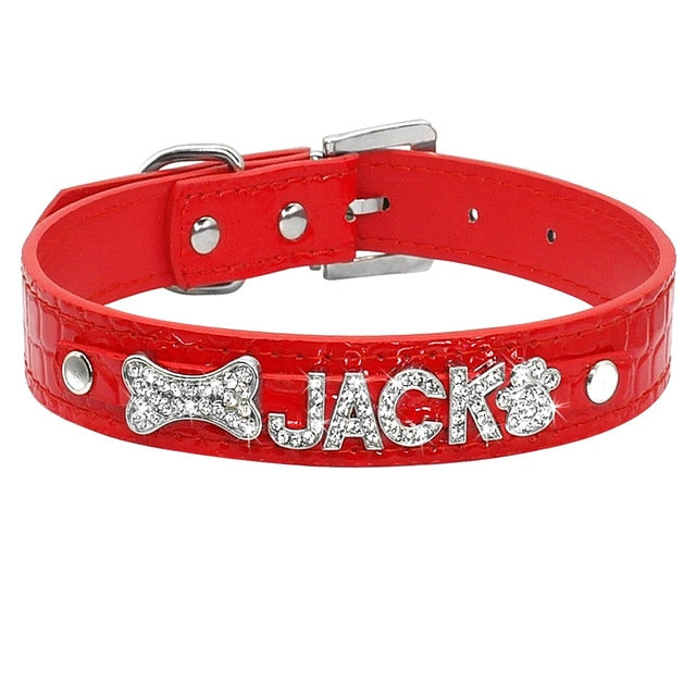 Personalized Rhinestone Cat Collar