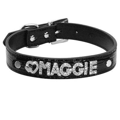 Personalized Rhinestone Cat Collar