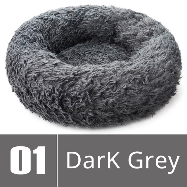 Round Plush Dog Bed