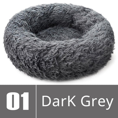 Round Plush Dog Bed