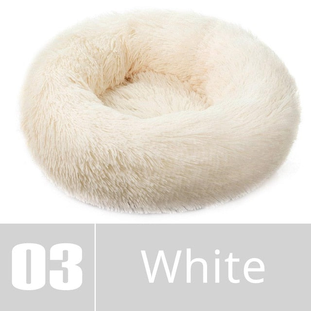 Round Plush Dog Bed