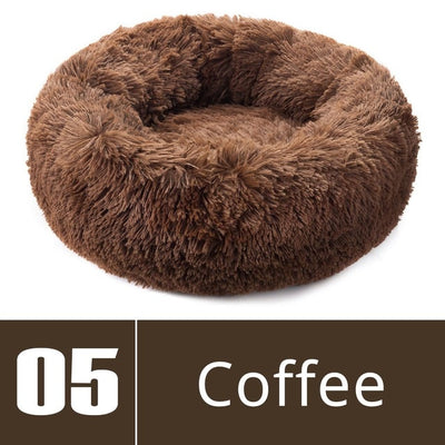 Round Plush Dog Bed
