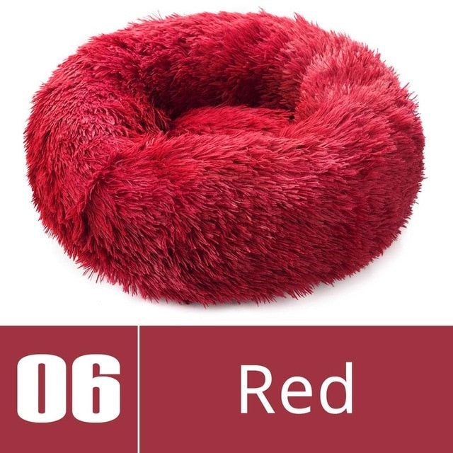 Round Plush Dog Bed
