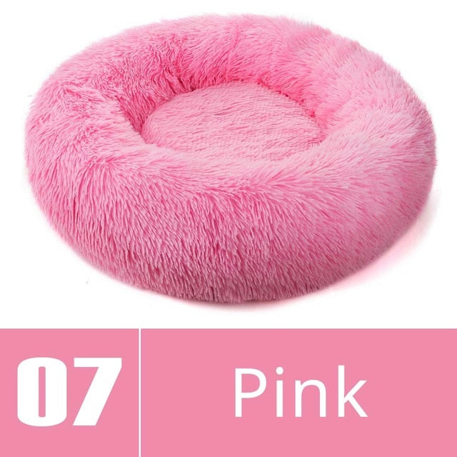 Round Plush Dog Bed