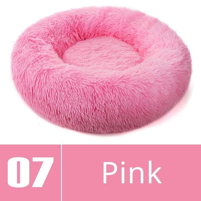 Round Plush Dog Bed