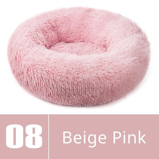 Round Plush Dog Bed