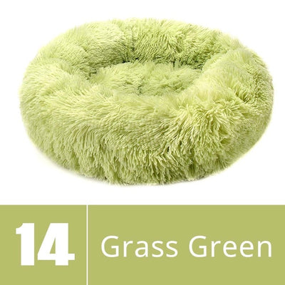 Round Plush Dog Bed