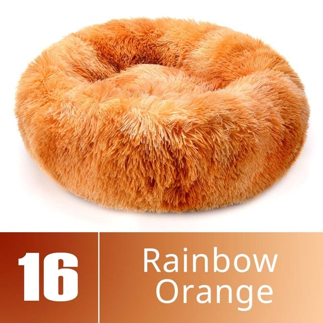 Round Plush Dog Bed