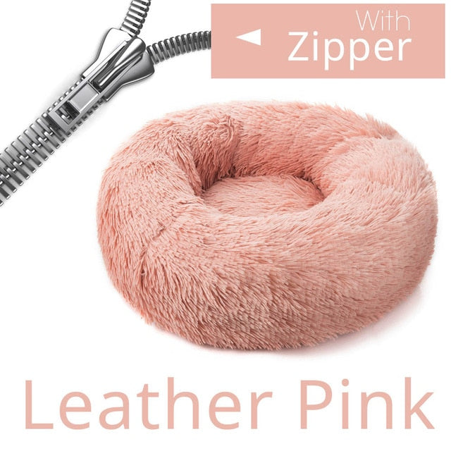 Round Plush Dog Bed