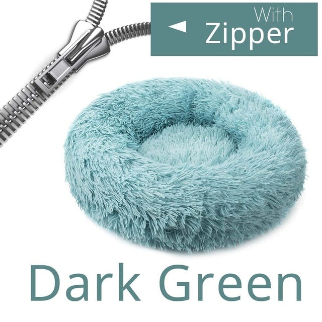 Round Plush Dog Bed