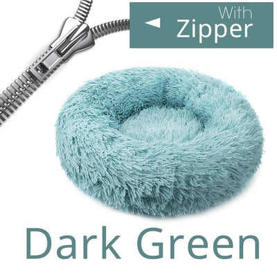 Round Plush Dog Bed