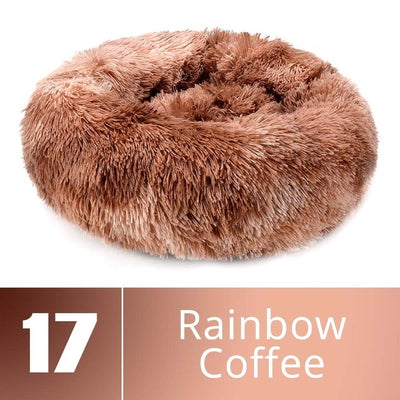 Round Plush Dog Bed